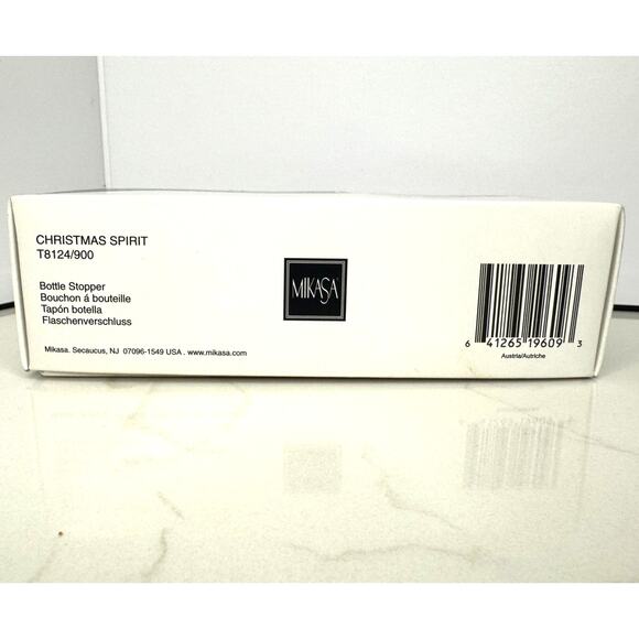 Mikasa Clear Australian Crystal Christmas Tree Bottle Stopper Christmas Spirit - Picture 3 of 5